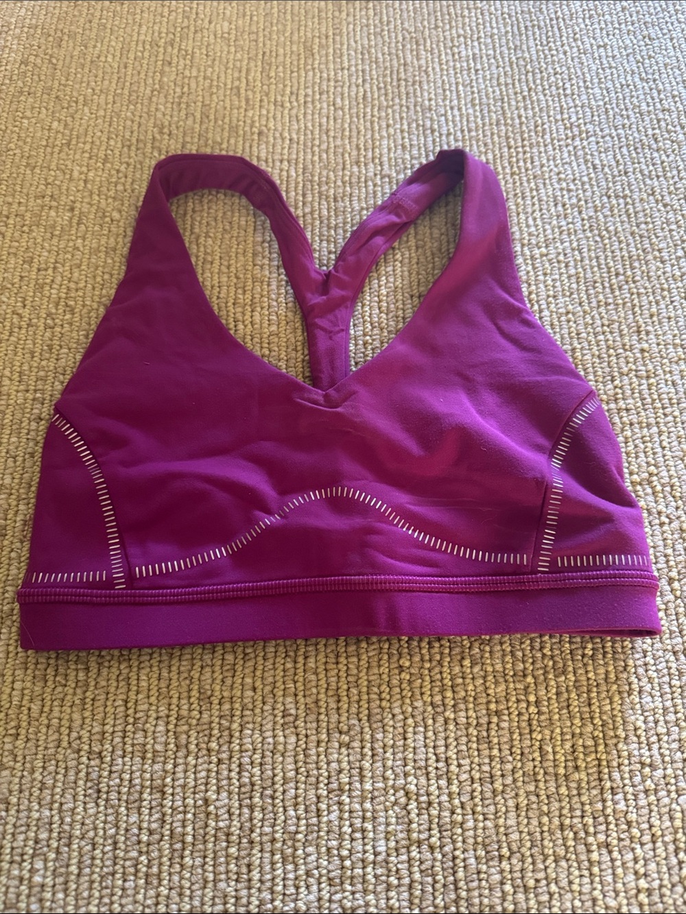 lululemon athletica Magenta V-Neck Racerback Sports Bra